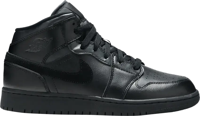  Air Jordan 1 Mid Deep Black