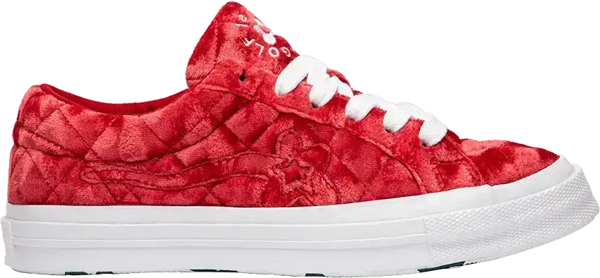  Converse One Star Ox Golf Le Fleur TTC Quilted Velvet Barbados Cherry