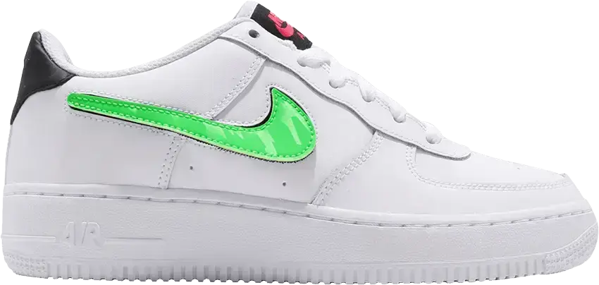  Nike Air Force 1 Low Removable Swoosh White Green Strike (GS)