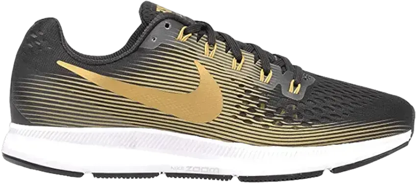  Nike Wmns Air Zoom Pegasus 34 Wide &#039;Black Metallic Gold&#039;