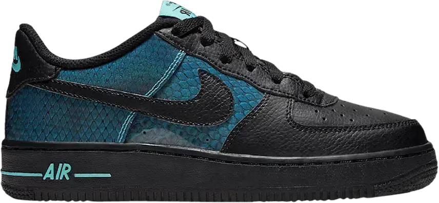  Nike Air Force 1 Low Dragon Scales Black (GS)