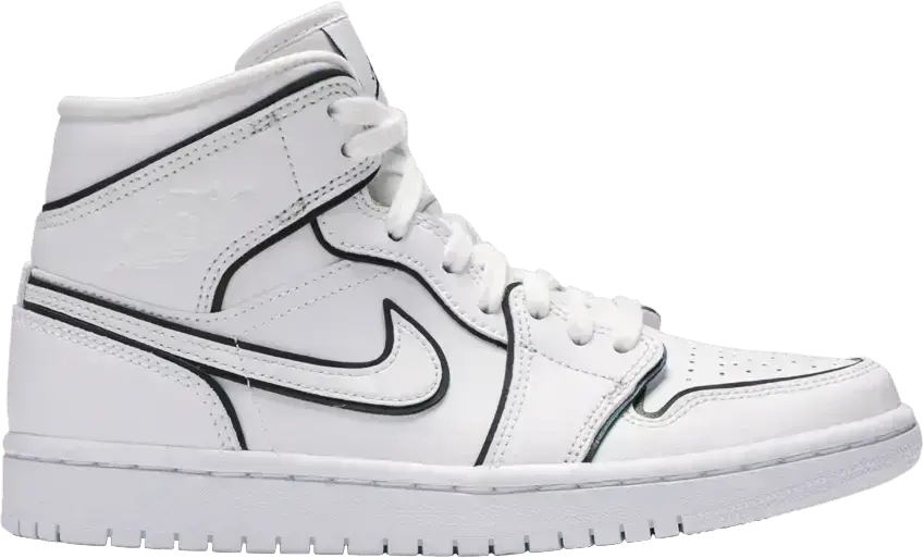  Jordan 1 Mid Iridescent Reflective White (Women&#039;s)