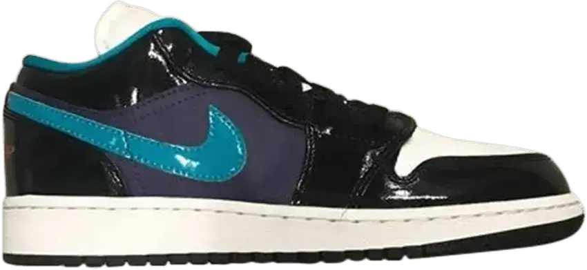  Jordan 1 Low Black Court Purple Turbo Green (GS)