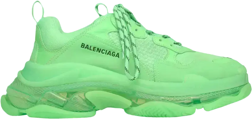  Balenciaga Triple S Neon Green Clear Sole