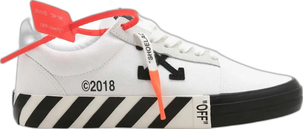  Off-White OFF-WHITE Vulc Low Top White Black (Updated Stripes) (Women&#039;s)