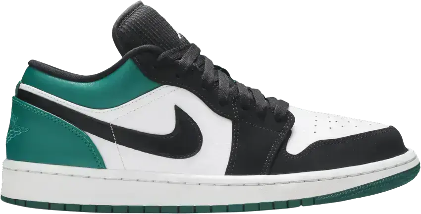  Jordan 1 Low White Black Mystic Green