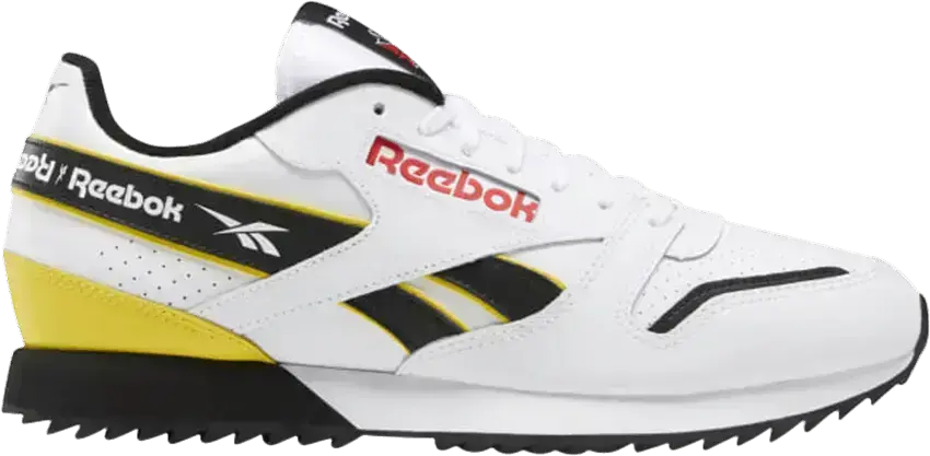  Reebok Classic Leather RippIe White Primal Red Yellow
