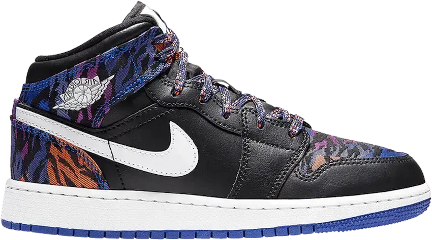  Jordan 1 Mid Multi-Color Tiger Stripe (GS)