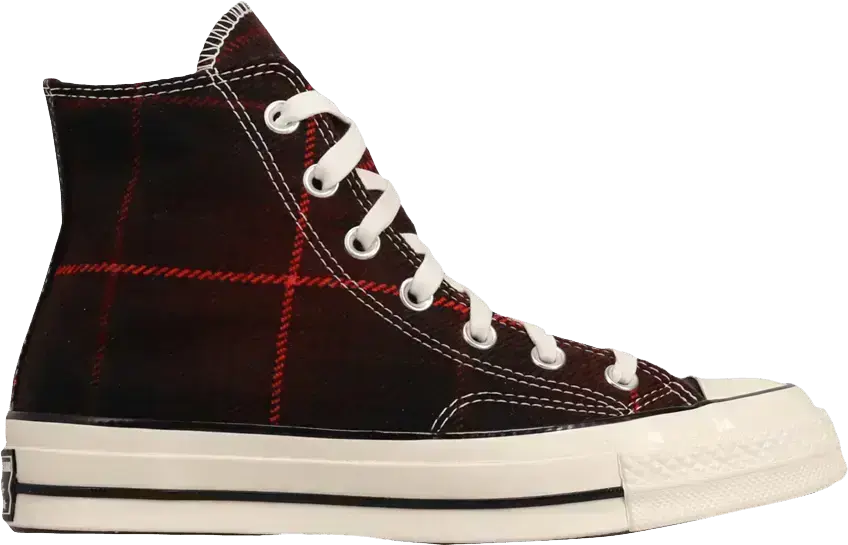  Converse Chuck Taylor All-Star 70 Hi Black Orange Plaid