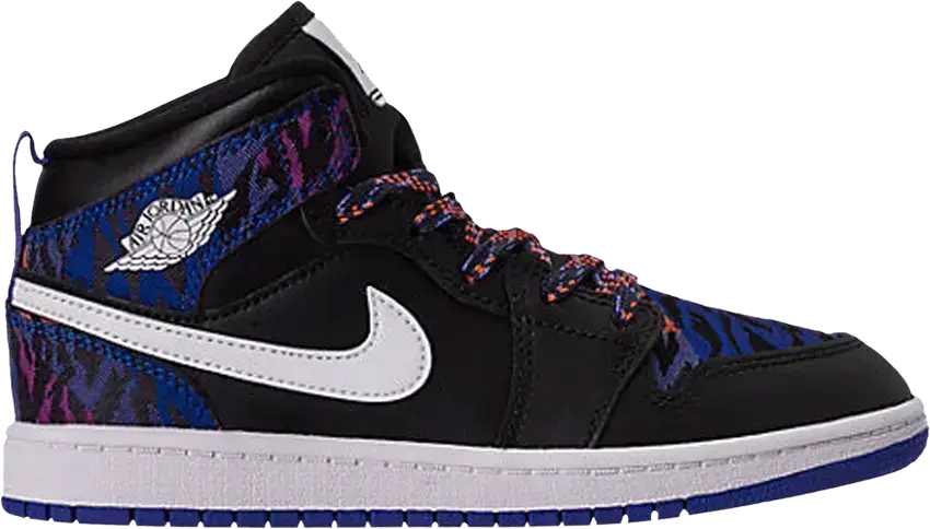  Jordan 1 Mid Multi-Color Tiger Stripe (PS)