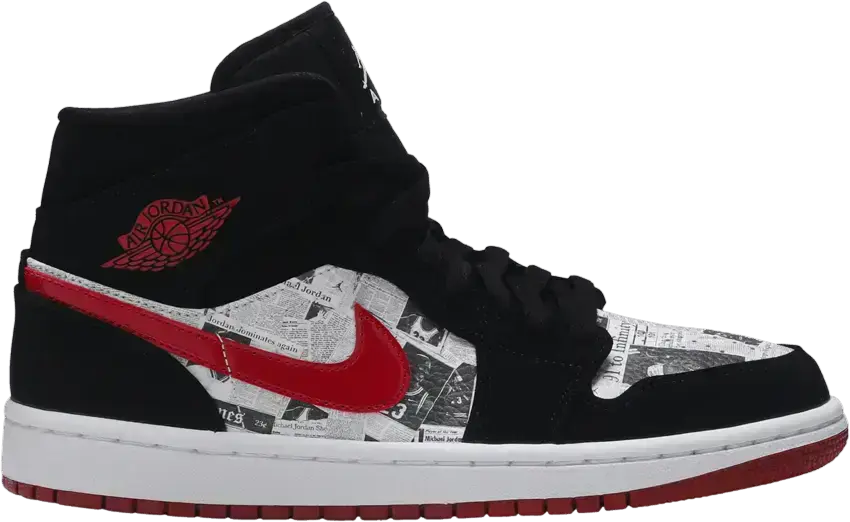  Jordan 1 Mid Newspaper Air Times