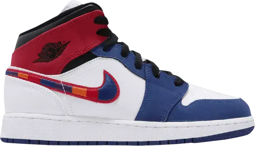  Jordan 1 Mid Rush Blue University Red (PS)