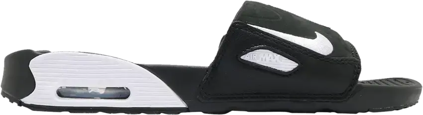  Nike Air Max 90 Slide Black White (Women&#039;s)