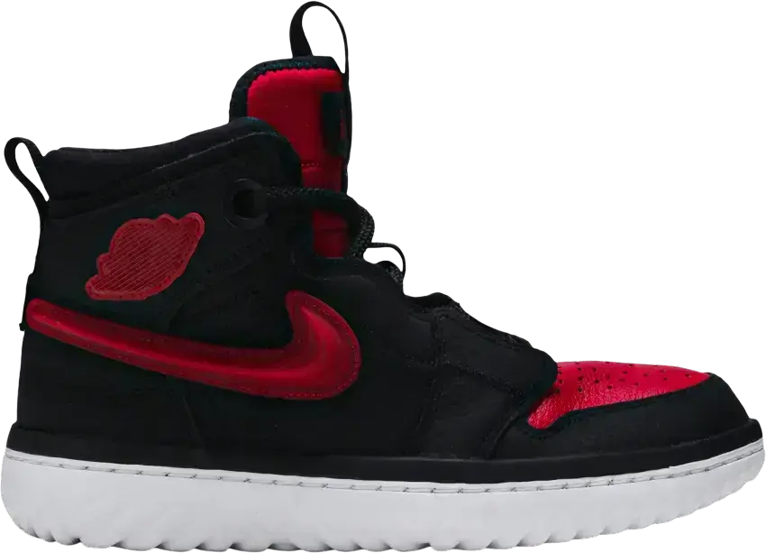  Jordan 1 High React Black Noble Red