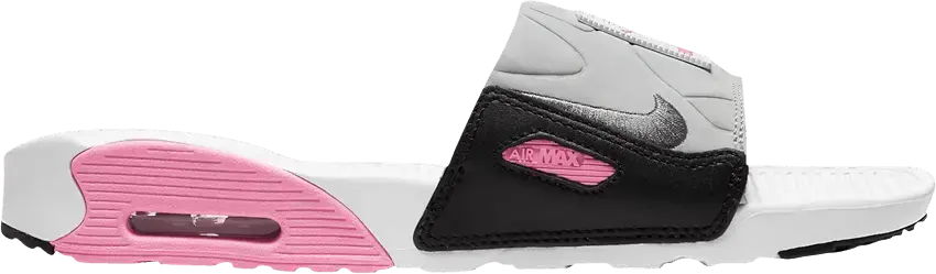 Nike Air Max 90 Slide White Rose Cool Grey (Women&#039;s)