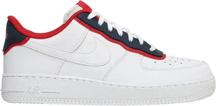  Nike Air Force 1 Low Double Layer White Obsidian Red