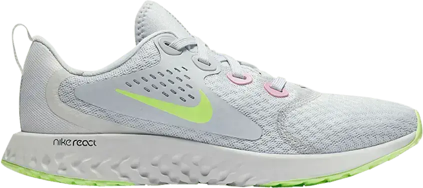  Nike Legend React GS &#039;Platinum Barely Volt&#039;