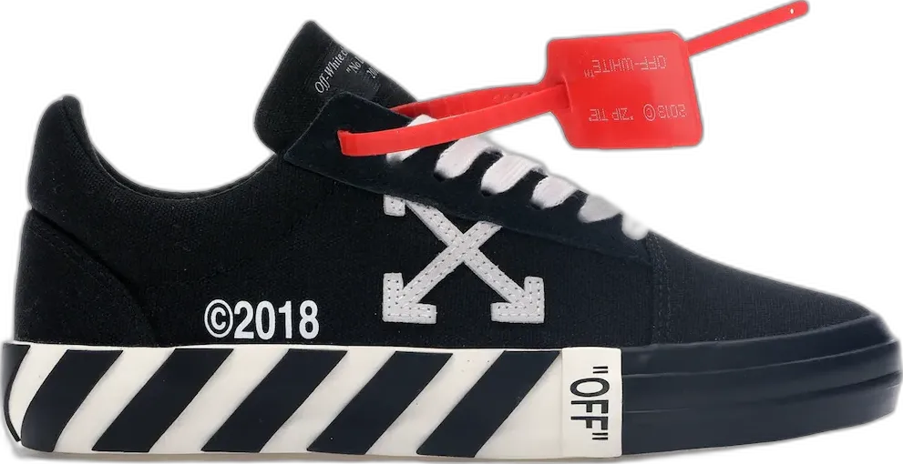  Off-White OFF-WHITE Vulc Low Updated Stripes Black (Women&#039;s)