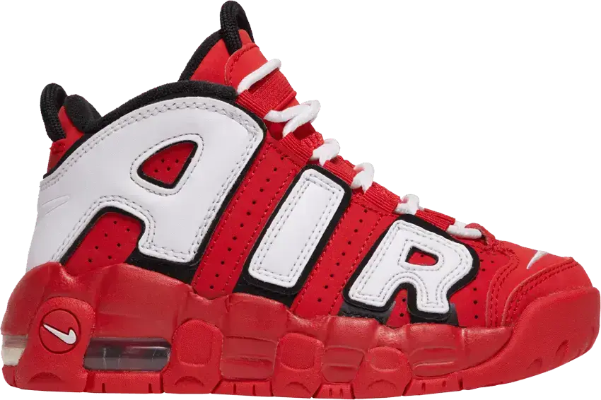  Nike Air More Uptempo University Red Black White (PS)