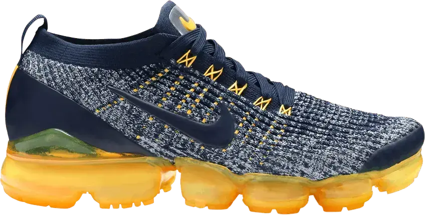  Nike Air VaporMax Flyknit 3 College Navy Orange