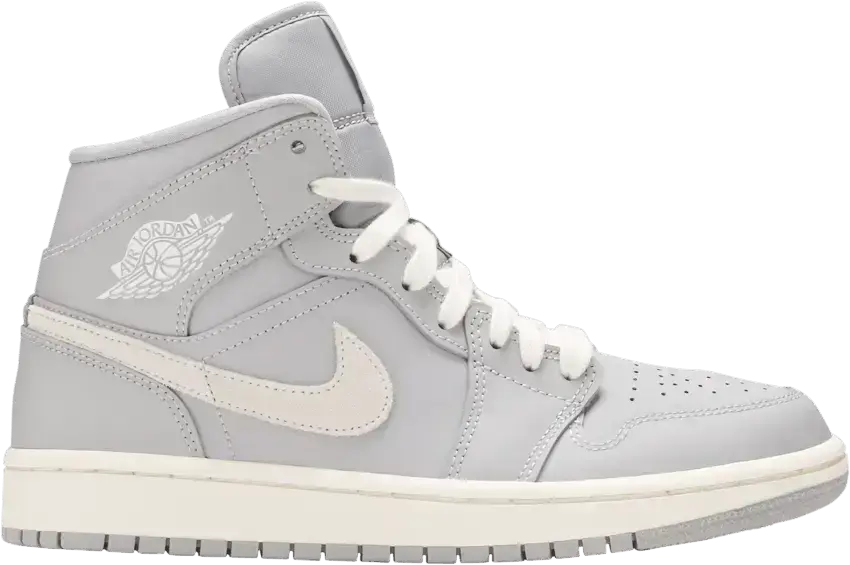  Jordan 1 Mid Atmosphere Grey Pale Ivory (Women&#039;s)