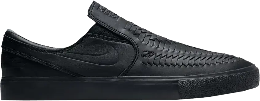  Nike SB Zoom Stefan Janoski Slip RM Crafted Woven Black