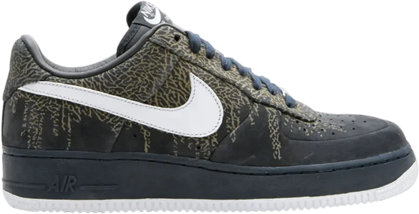  Nike Air Force 1 Low Elephant Print Dark Obsidian