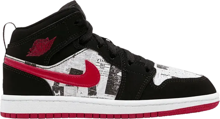  Jordan 1 Mid Newspaper Air Times (PS)