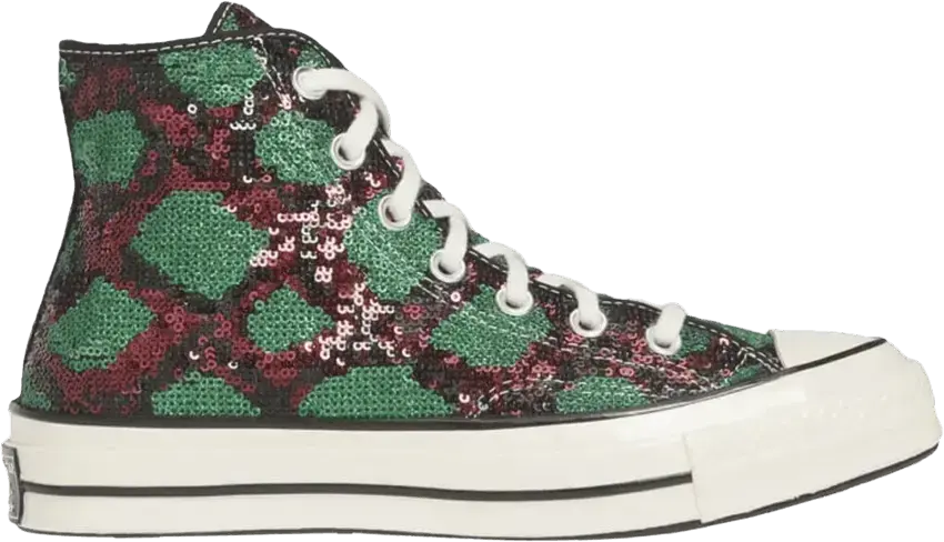  Converse Chuck Taylor All-Star 70 Hi Snake Pattern Red Green