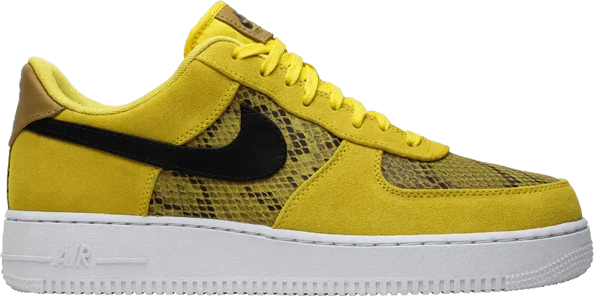  Nike Air Force 1 Low Yellow Snakeskin