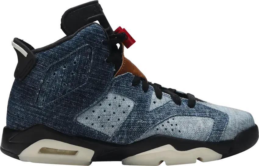  Jordan 6 Retro Washed Denim (GS)