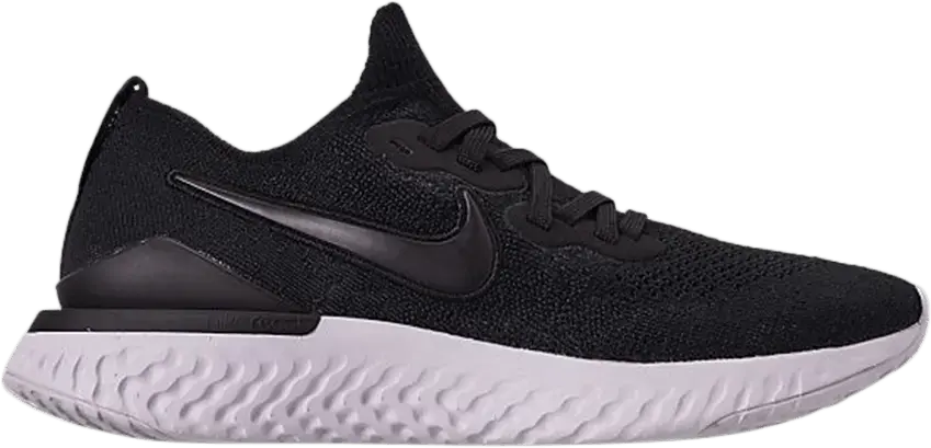  Nike Epic React Flyknit 2 Black White (Women&#039;s)