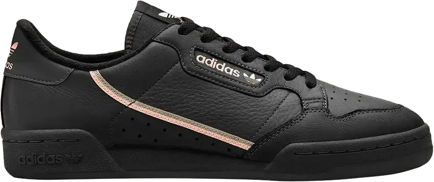  Adidas adidas Continental 80 Black Trace Pink (Women&#039;s)