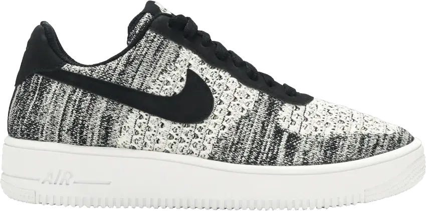  Nike Air Force 1 Flyknit 2 Black Pure Platinum
