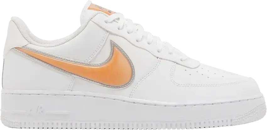  Nike Air Force 1 Low Oversized Swoosh White Orange Peel