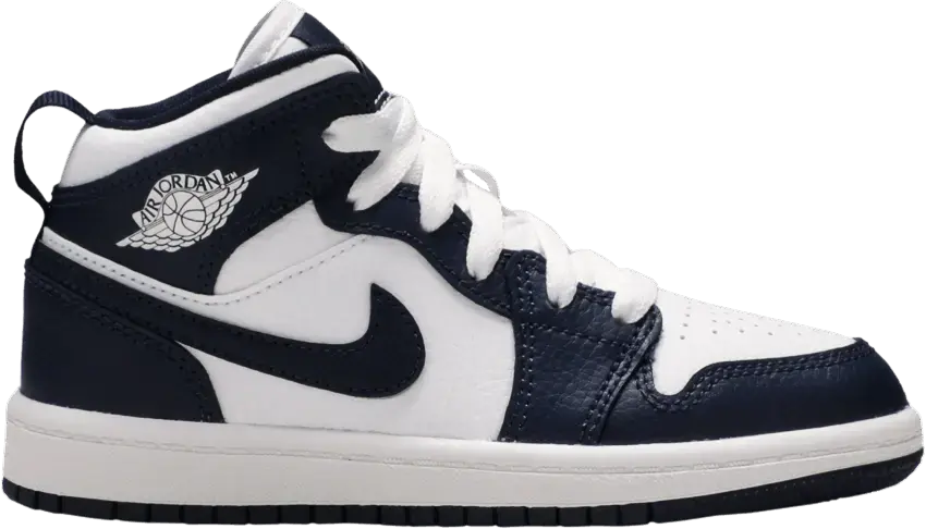  Jordan 1 Mid White Metallic Gold Obsidian (PS)