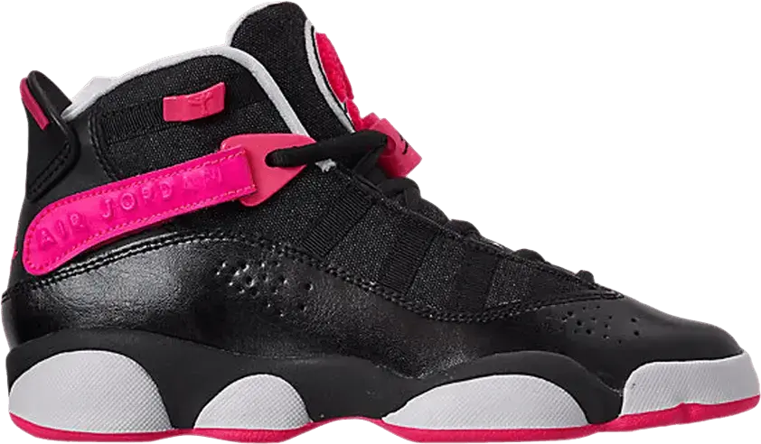  Jordan 6 Rings Black Hyper Pink White (GS)