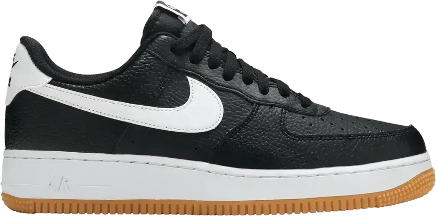  Nike Air Force 1 Low &#039;07 Black White Gum