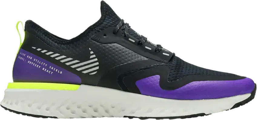  Nike Odyssey React Shield 2 Black Voltage Purple