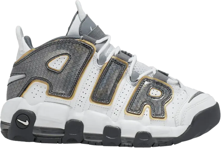  Nike Air More Uptempo White Anthracite Snakeskin (GS)