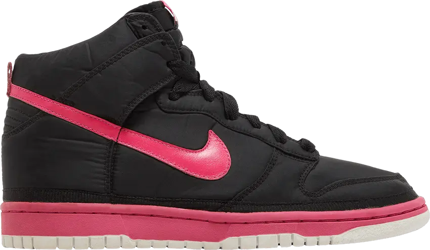  Nike Dunk High Nylon Premium Black Vivid Pink