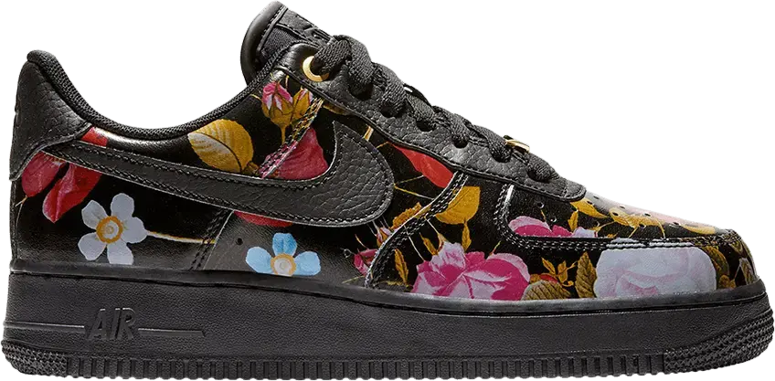  Nike Air Force 1 Low Black Floral (Women&#039;s)