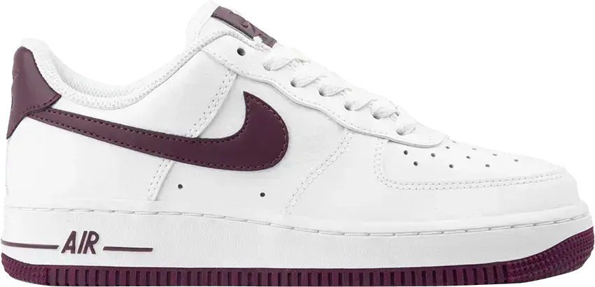  Nike Air Force 1 Low Patent White Bordeaux (Women&#039;s)