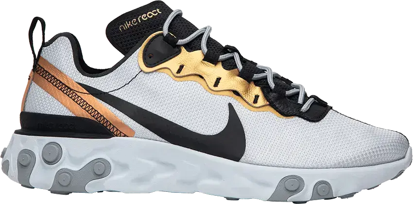  Nike React Element 55 Gold Ranger