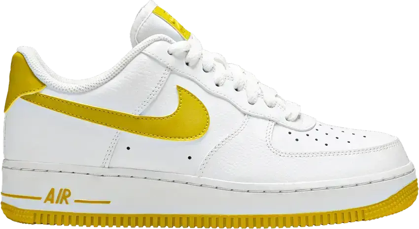  Nike Air Force 1 Low Patent White Bright Citron (Women&#039;s)