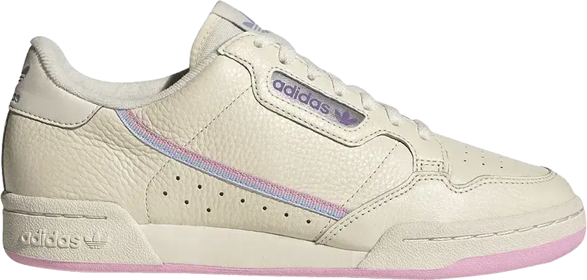  Adidas adidas Continental 80 Ecru Tint True Pink (Women&#039;s)