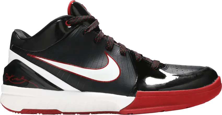  Nike Kobe 4 Black White Varsity Red