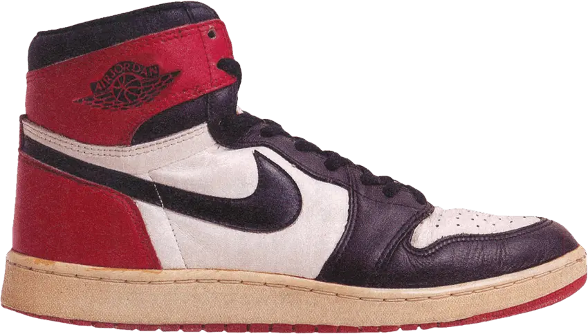  Air Jordan 1 High OG &#039;Black Toe&#039; 1985