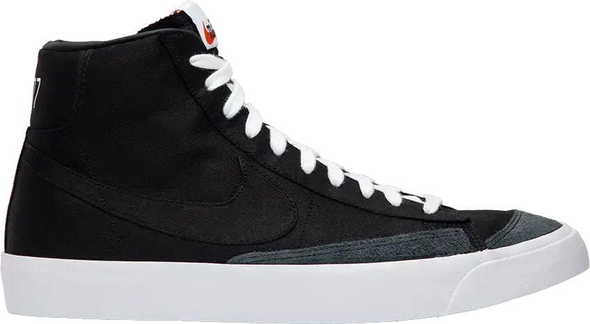  Nike Blazer Mid 77 Vintage Black Canvas