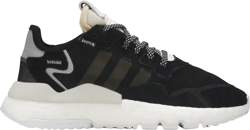  Adidas adidas Nite Jogger Core Black Raw White (Women&#039;s)